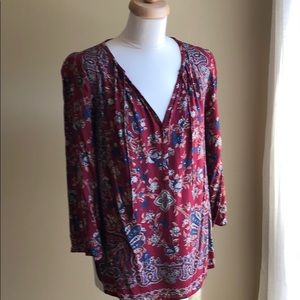 Lucky Brand Floral Boho Top